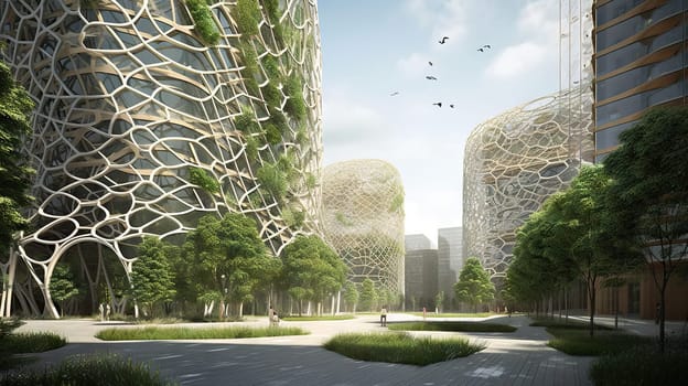Eco-friendly city, Generative AI, AI generated