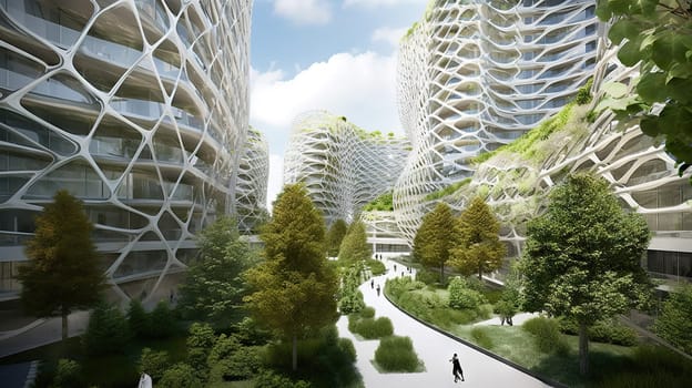 Eco-friendly city, Generative AI, AI generated