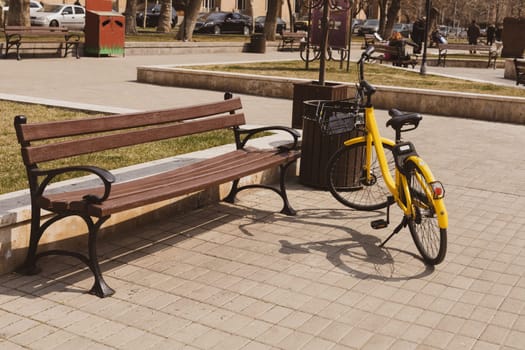 Cycling or commuting in city urban environment ecological transportation