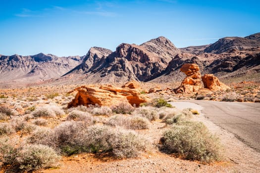 Rock formations in Valley of Fire State Park in Nevada