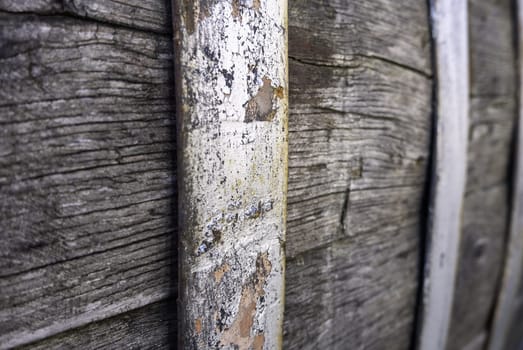 Detail of old barrel to store wine or alcoholic beverages