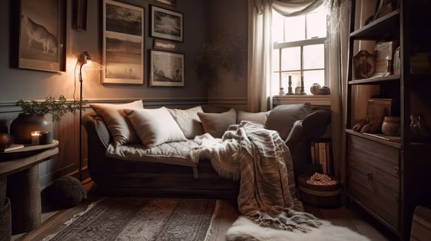 Cozy Reading Nook, generative AI - AI generated