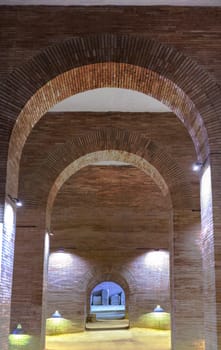 Merida, Spain - Sept 4th, 2018: National Museum of Roman Art in Merida, Spain. Crypt