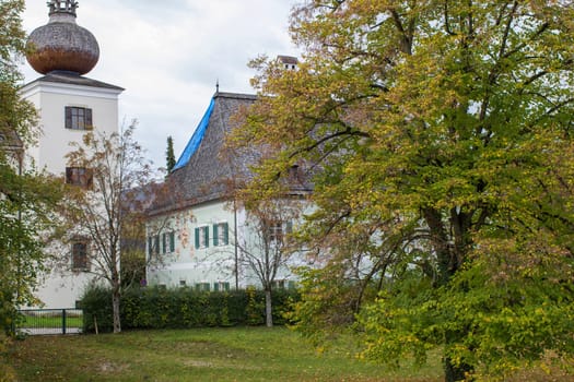 Old house in Toscana Park in Gmunden, Austria