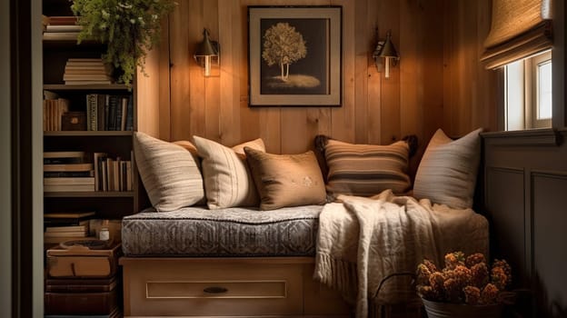 Cozy Reading Nook, generative AI - AI generated