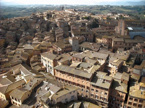Panoramic view of Siena, Tuscany, Italy