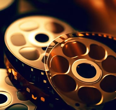 Close up of  vintage 35mm film leader
