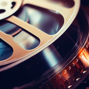 Close up of  vintage 35mm film leader