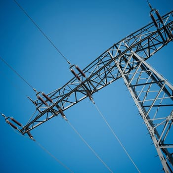 Power pole in germany for conducting electricity over long distances