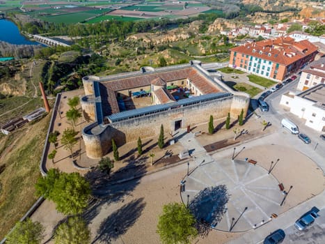 Aerial view of the Alcazar Castle of the city of Toro Province of Zamora Spain