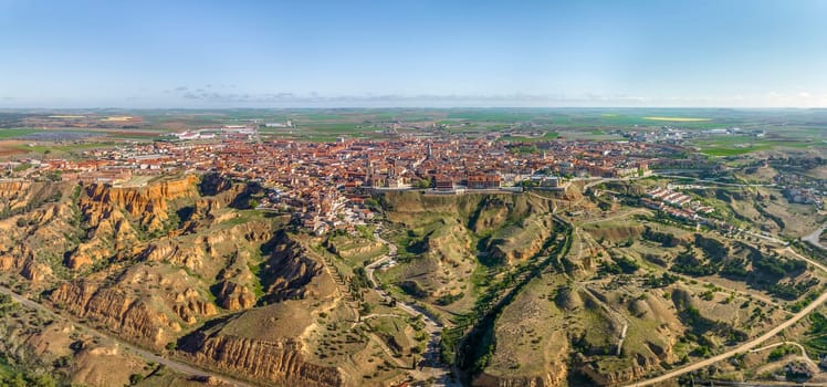 Panoramic aerial view of the city of Toro Province of Zamora Spain