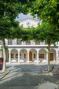 Estremera, beautiful little town in Las Vegas County, Madrid, Spain. Town hall building
