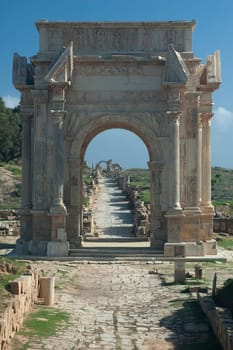 Arch of Septimius Severus in lepitis magna
