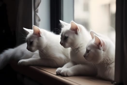 These adorable little ones are sound asleep and snuggled up together, cozily soaking up the warm sunlight coming through the window.