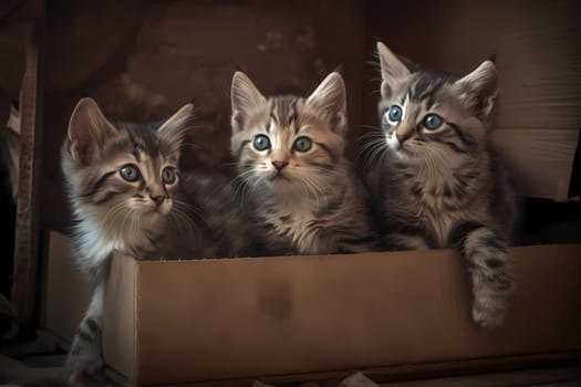 These tiny explorers are having the time of their lives in a cozy cardboard box, climbing and lounging and snuggling up together.
