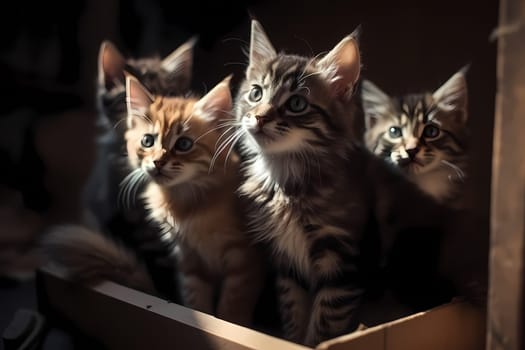 These tiny explorers are having the time of their lives in a cozy cardboard box, climbing and lounging and snuggling up together.