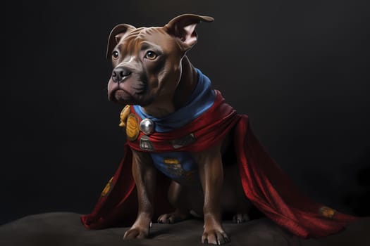 This puppy is an adorable superhero, ready to save the world with its cuteness