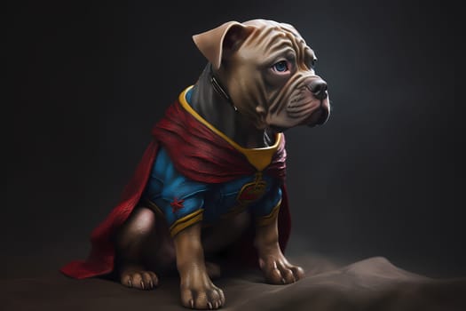 This puppy is an adorable superhero, ready to save the world with its cuteness
