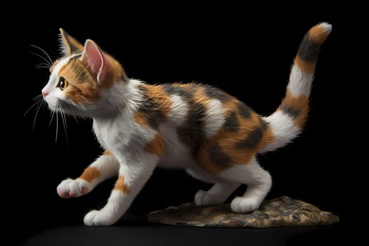 The kitten is endlessly amused as she spins in circles, trying to catch her elusive tail.