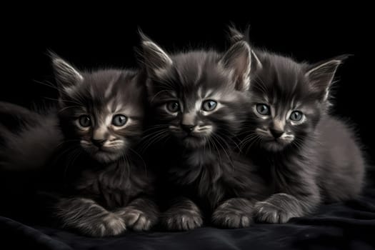 The five fluffy kittens are snuggled up together, fast asleep and looking adorable.