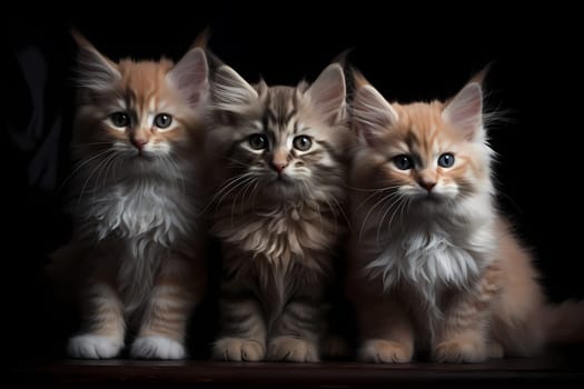 The five fluffy kittens are snuggled up together, fast asleep and looking adorable.
