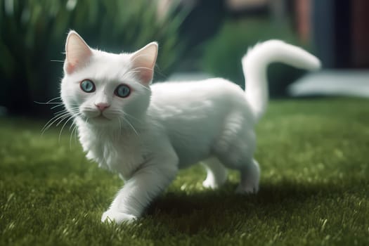 The kitten is sprinting in circles, trying to catch her own tail. It's a game she never tires of playing.