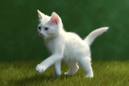The kitten is sprinting in circles, trying to catch her own tail. It's a game she never tires of playing.