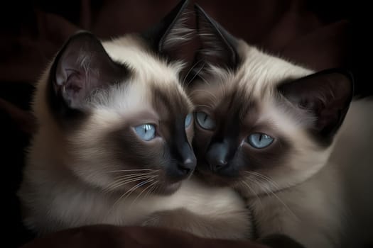 The kittens are snuggled closely together, enjoying each other's warmth and company.