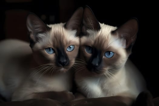 The kittens snuggle in each other's warmth while purring contentedly.