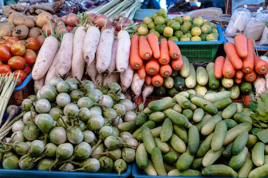 Vegetables market in Phuket, Thailand, Asia
