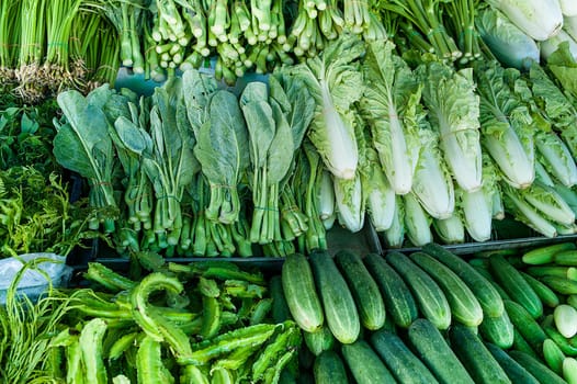 Vegetables market in Phuket, Thailand, Asia