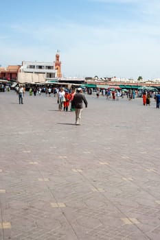 MARRAKECH, MOROCCO 09/11/2013 - The famous Marrakesh Square, Fna Jemaa or Jemaa el fna