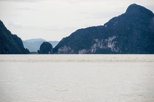 Panoramic view of Pang Nga Bay, Thailand, Asia