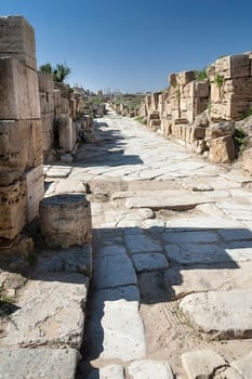 Archaeological site of Leptis Magna, Libya - 10/30/2006:  The Basilica of Severe  in the ancient Roman city of Leptis Magna.