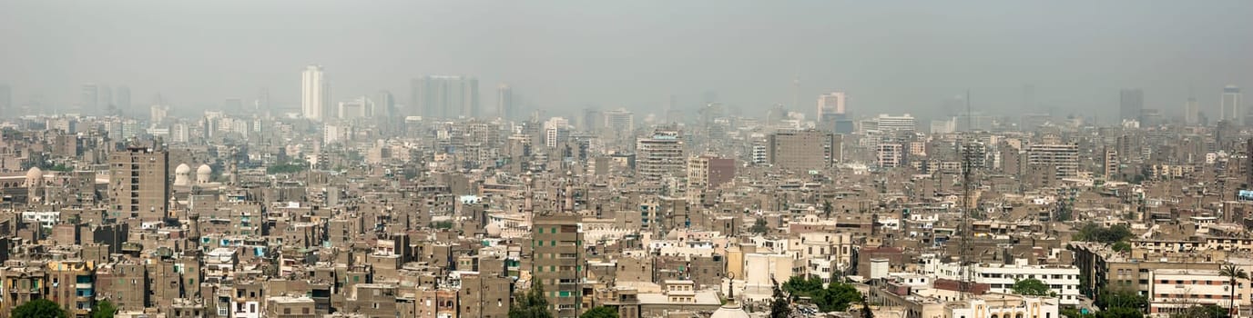 Cairo, Egypt - April 14 2008: Panoramic view of Cairo, Egypt.