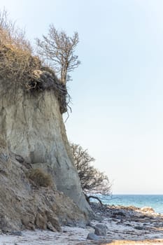 Erosion, sand and land erosion on the Baltic Sea beaches of Rügen and Usedom
