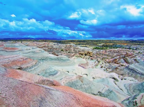 Water-eroded badlands in Ischigualasto Provincial Park, Argentina