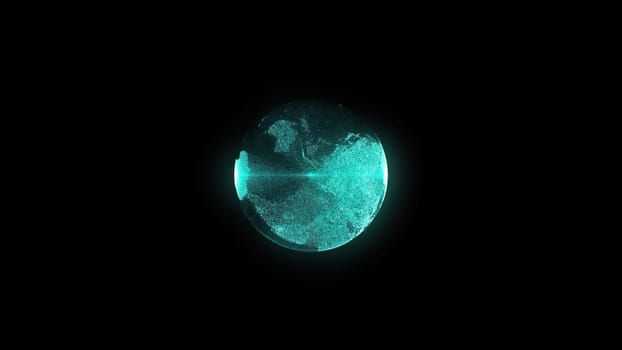 Digital Particle Earth. Computer generated 3d render,Digital Particle Earth. Computer generated 3d render