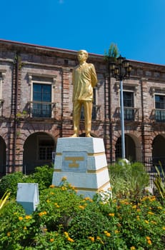 statue of st Lorenzo Ruiz de manila in naga city. He s a Filipino saint venerated in the Roman Catholic Church and became the country's protomartyr after his execution in Japan