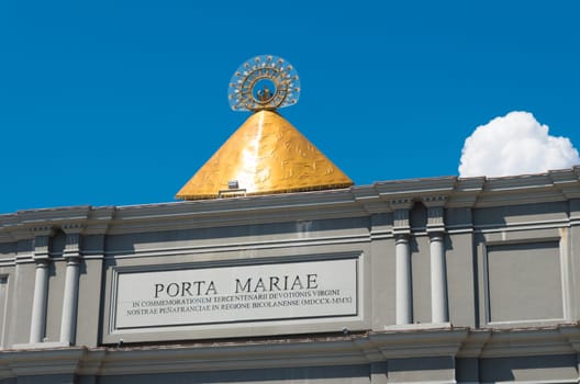 top of porta mariae in Naga City, Philippines. A commemorative arch dedicated to Lady of Penafrancia, celebrating 300 years of devotion (1710).