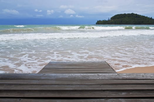 Beautiful nature and beautiful of sea with cloud