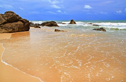 Beautiful nature and beautiful of sea with cloud