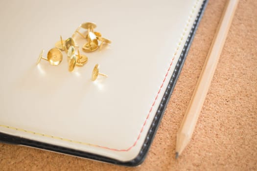 Simple office desk with necessary tool, stock photo