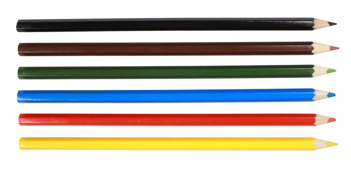 color pencil isolated on white