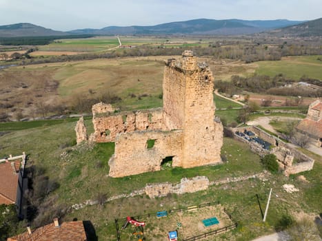 The medieval stately castle of Hinojosa de la Sierra XV century Soria Province Spain