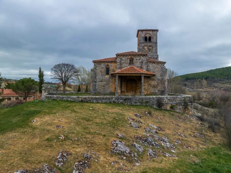 Church of San Martin Obispo in Jaramillo Quemado, a beautiful town in Spain belonging to the province of Burgos