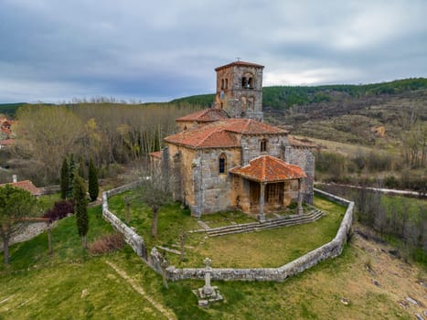 Church of San Martin Obispo in Jaramillo Quemado, a beautiful town in Spain belonging to the province of Burgos