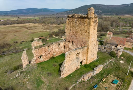 The medieval stately castle of Hinojosa de la Sierra XV century Soria Province Spain