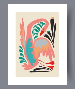 Still life flower nordic plant wall art print. Printable minimal abstract flower poster. Contemporary decorative background with plant. Wall artwork for interior design.