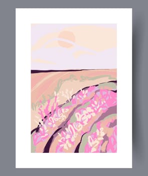 Still life flower nordic plant wall art print. Printable minimal abstract flower poster. Contemporary decorative background with plant. Wall artwork for interior design.